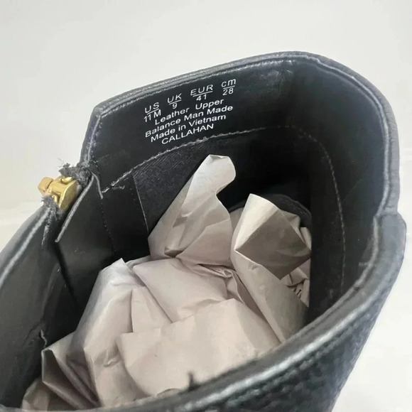 Franco Sarto Callahan Black Pebbled Leather Booties Size 11 - Picture 5 of 12